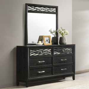 Obsidian 2pc Dresser & Mirror Set
