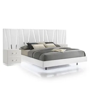 Europa Bed With 2 Nightstand & Panels - King