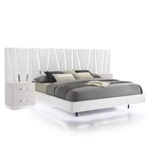 Europa Bed With 2 Nightstand & Panels - Queen