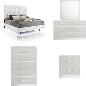 Europa 5pcs Bed/Dresser/Mirror/Chest/Nightstand - Queen