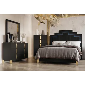 Empire 4pcs Bed/Dresser/Mirror/Chest - King