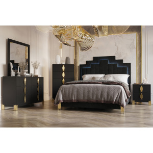 Empire 5pcs Bed/Dresser/Mirror/Chest/Nightstand - King