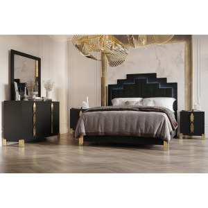 Empire 5pcs Bed/Dresser/Mirror/2 Nightstands - King