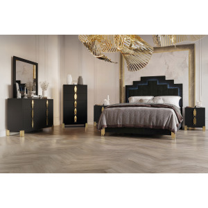 Empire 6pcs Bed/Dresser/Mirror/Chest/2 Nightstands - King