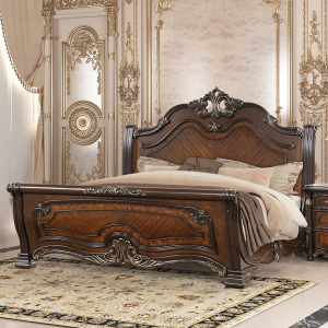Bella Notte Wood Panel Sleigh Bed Bed Only - Queen