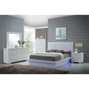 Sapphire 5 PC Bed-Dresser-Mirror-Nightstand-Chest - King