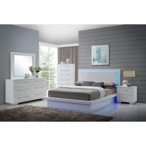 Sapphire 5 PC Bed-Dresser-Mirror-Nightstand-Chest - Queen
