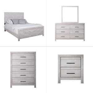 Biscayne 5pcs Bed/Dresser/Mirror/Chest/Nightstand - California King