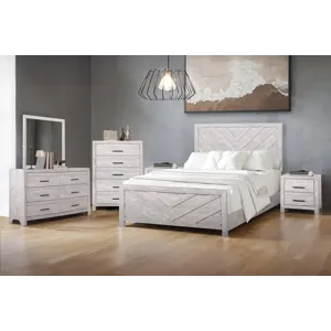 Biscayne 6pcs Bed/Dresser/Mirror/Chest/2 Nightstands - Queen