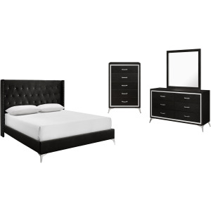 Huxley 4pcs Bed/Dresser/Mirror/Chest - King