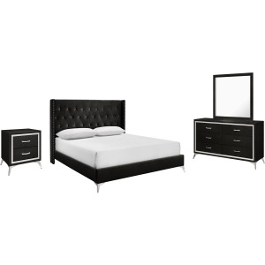 Huxley 4pcs Bed/Dresser/Mirror/Nightstand - King