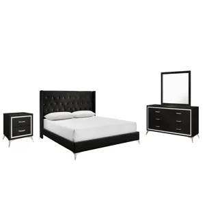 Huxley-6/6 Ek 4pcs B/Dresser/Mirror/Nightstand