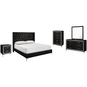 Huxley 5pcs Bed/Dresser/Mirror/Chest/Nightstand - King