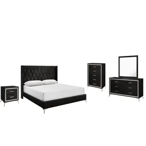 Huxley 5pcs Bed/Dresser/Mirror/Chest/Nightstand - King