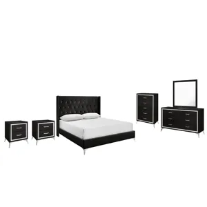 Huxley 6/6 Ek 6pcs B/Dresser/Mirror/Chest/2 Nightstands