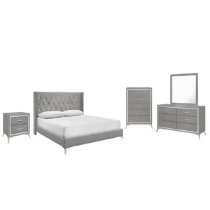Huxley 6/6 Ek 5pcs B/Dresser/Mirror/Chest/Nightstand