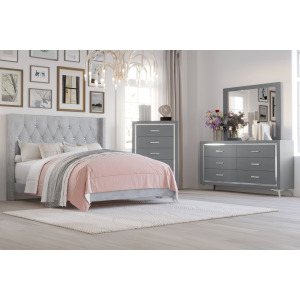 Huxley 4pcs Bed/Dresser/Mirror Chest - California King