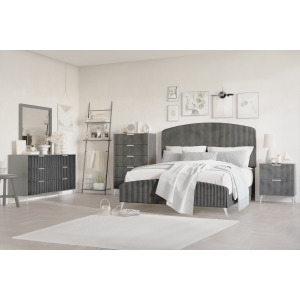 Kailani Gray 5pcs Bed/Dresser/Mirror/Chest/Nightstand - King