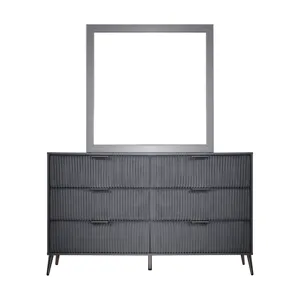 Kailani-2pc Dresser & Mirror Set Gray