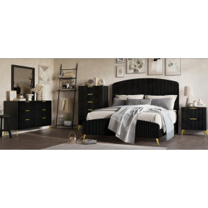 Kailani Side Rails Black - California King