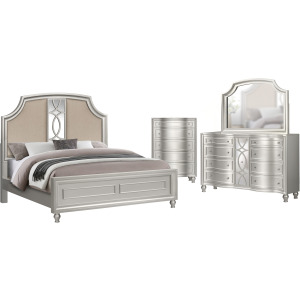 Reflections 4pcs Bed/Dresser/Mirror/Chest - King