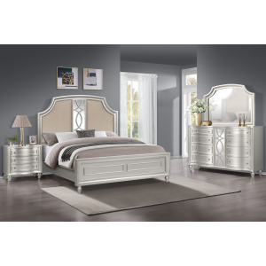 Reflections 6/6e 4pcs Bed/Dresser/Mirror/Nightstand - King