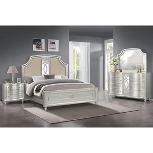 Reflections 6/6e 4pcs Bed/Dresser/Mirror/Nightstand - King