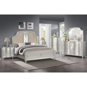 Reflections 6pcs Bed/Dresser/Mirror/Chest/2 Nightstands - King