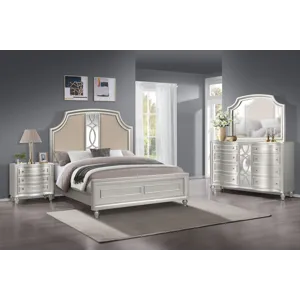Reflections 4pcs Bed/Dresser/Mirror Nightstand - Queen