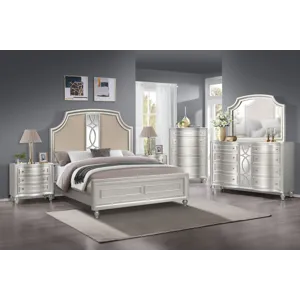 Reflections 6pcs Bed/Dresser/Mirror/Chest/2 Nightstands - Queen