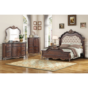 Constantine 4pcs Bed/Dresser/Mirror Chest - Queen