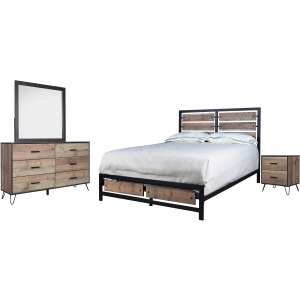 Elk River 6/6e 4pcs Bed/Dresser/Mirror/Nightstand - King
