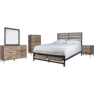 Elk River 5pcs Bed/Dresser/Mirror/Chest/Nightstand - King