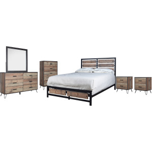 Elk River 6pcs Bed/Dresser/Mirror/Chest/2 Nightstands - King