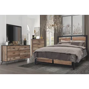 Elk River 4pcs Bed/Dresser/Mirror Chest - California King