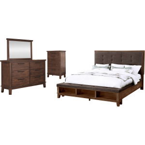 Cagney 4pc Bed, R, R, H - King