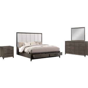 Landon 6/6e 4pcs Bed/Dresser/Mirror/Nightstand - King