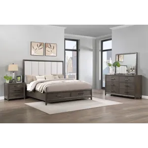 Landon 4pcs Bed/Dresser/Mirror Nightstand - Queen