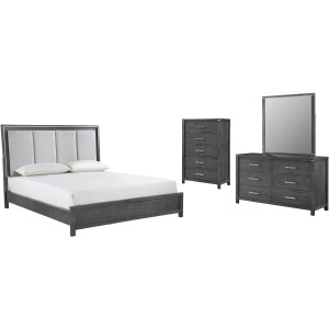Odessa 4pcs Bed/Dresser/Mirror/Chest - King