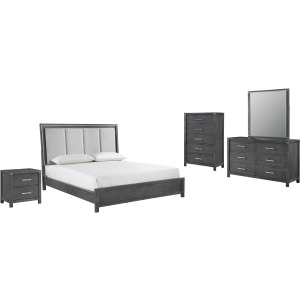 Odessa 5pcs Bed/Dresser/Mirror/Chest/Nightstand - King