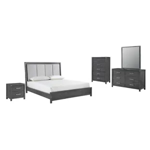 Odessa 6/6 Ek 5pcs B/Dresser/Mirror/Chest/Nightstand
