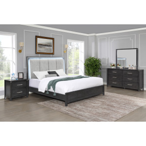 Odessa 4pcs Bed/Dresser/Mirror Nightstand - California King