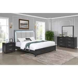Odessa 4pcs Bed/Dresser/Mirror Nightstand - Queen