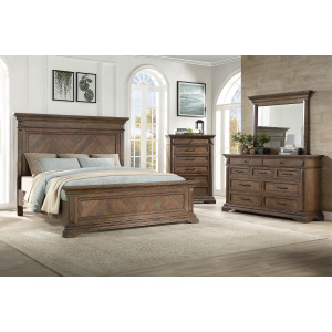 Mar Vista 4pc-Bed, R, R, H-Walnut - California King