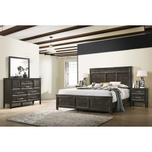 Andover 5pcs Bed/Dresser/Mirror/2 Nightstands Nutmeg - Queen