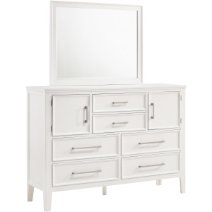Andover 2pc Dresser & Mirror Set White