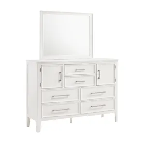 Andover 2pc Dresser & Mirror Set White
