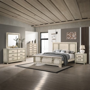 Ashland Headboard Rustic White - Full