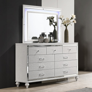 Valentino White 2 PCS Dresser Mirror