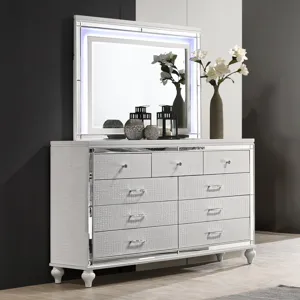 Valentino White 2 PCS Dresser Mirror